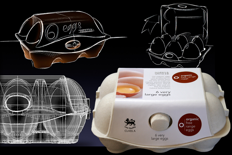 egg box packaging design for Brødrene Hartmann A/S